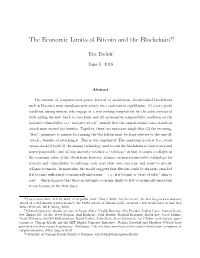 The Economic Limits of Bitcoin and the Blockchain∗†