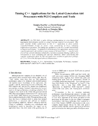 Tuning C++ Applications for the Latest Generation X64 Processors with PGI Compilers and Tools