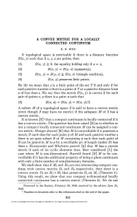 A Convex Metric for a Locally Connected Continuum A
