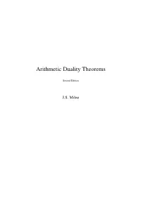 Arithmetic Duality Theorems