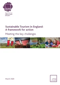 Sustainable Tourism in England: a Framework for Action Meeting the Key Challenges