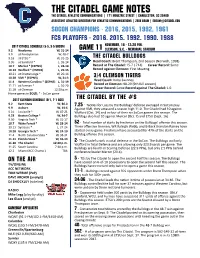 The Citadel Game Notes