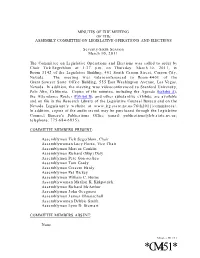 Assembly Committee Minutes