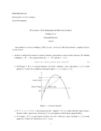 Demand Functions 1/30/12 This Problem Set Is Due on Monday, 2/6