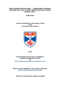 Faith Acker Phd Thesis (Appendix II Embargoed)