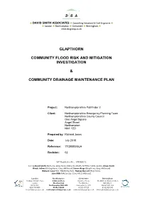 Glapthorn Community Flood Risk and Mitigation Investigation Community Drainage Maintenance Plan