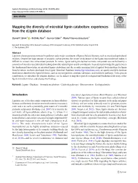 Mapping the Diversity of Microbial Lignin Catabolism: Experiences from the Elignin Database