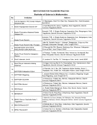 Bachelor of Science in Mathematics No Institution Address