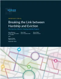 Breaking the Link Between Hardship and Eviction the Case for a Renters’ Housing Stability Program