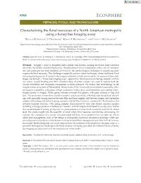 Characterizing the Floral Resources of a North American Metropolis Using
