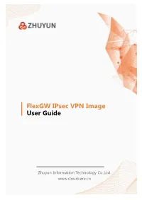 Flexgw Ipsec VPN Image User Guide