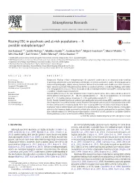 Resting EEG in Psychosis and At-Risk Populations — a Possible Endophenotype?