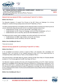 STEWARDS SUMMARY of PENALTIES Page