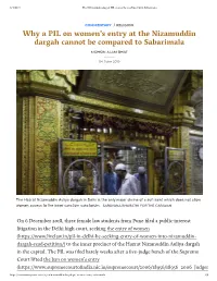 The Nizamuddin Dargah PIL Cannot Be Conflated with Sabarimala