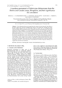 A Modern Assessment of Ordovician Chitinozoans from the Shelve and Caradoc Areas, Shropshire, and Their Signiﬁcance for Correlation