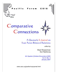 Comparative Connections, Volume 8, Number 4