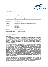 Head of Development SUBJECT: Application for Planning