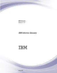 IBM Informix Glossary