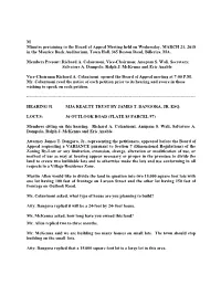 Minutes Pertaining to the Board of Appeal Meeting Held on , 2005 In