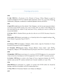 Chronology of Key Events