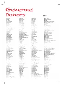 Generous Donors