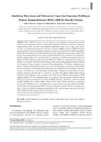 Identifying Main Genes and Pathways by Using Gene Expression Profiling in Primary Immunodeficiency HOIL-1/RBCK1 Disorder Patients
