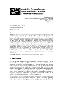 Modality, Persuasion and Manipulation in Canadian