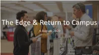 The Edge & Return to Campus