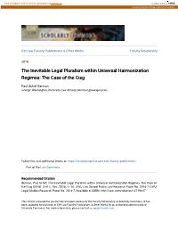 The Inevitable Legal Pluralism Within Universal Harmonization Regimes: the Case of the Cisg