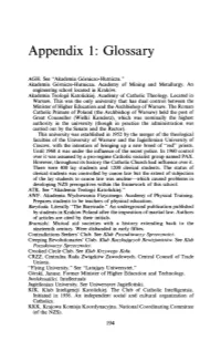 Appendix 1: Glossary
