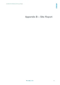 Appendix B – Site Report