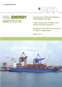 Assessment of Shipping's Efficiency Using Satellite AIS Data