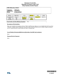 Daily Quality Control Report for the Newtown Creek Site