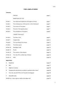 FIDE LAWS of CHESS