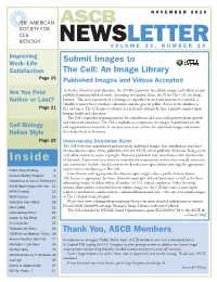 Nov. Issue of ASCB Newsletter