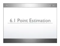 Point Estimation