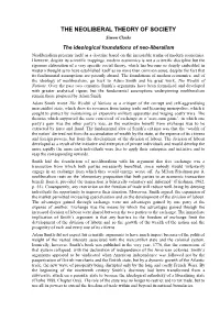 THE NEOLIBERAL THEORY of SOCIETY Simon Clarke