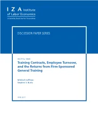 Training Contracts, Employee Turnover, and the Returns from Firm-Sponsored General Training