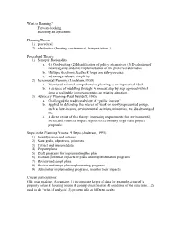 What Is Planning? Forward-Looking Reaching an Agreement