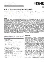A Role for Gut Microbiota in Host Niche Differentiation