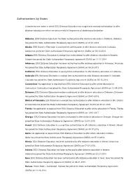 Authorizations by States