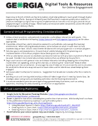 Digital Tools & Resources