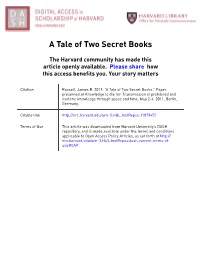 A Tale of Two Secret Books