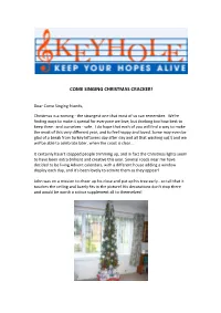 Come Singing Christmas Cracker!
