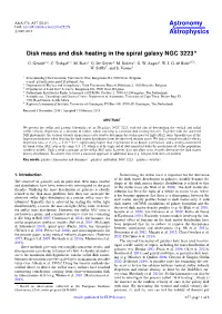 Disk Mass and Disk Heating in the Spiral Galaxy NGC 3223?