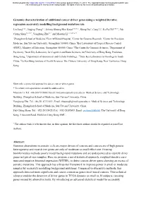 Genomic Characterization of Additional Cancer-Driver Genes Using a Weighted Iterative Regression Accurately Modelling Background Mutation Rate