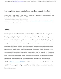 New Insights on Human Essential Genes Based on Integrated Analysis
