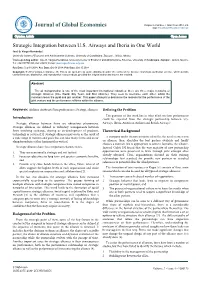 Strategic Integration Between U.S. Airways and Iberia in One World José G
