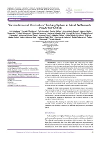 Vaccinations and Vaccinators' Tracking System in Island Settlements