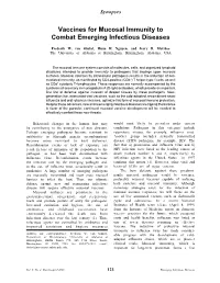 Vaccines for Mucosal Immunity to Combat Emerging Infectious Diseases